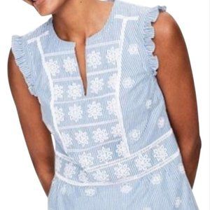 Boden Blue and white shirt